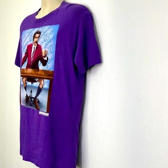 Paramount - Ron Burgundy No Pants Anchorman Graphic Short Sleeve T Shirt Large - Picture 6 of 11